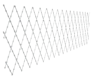 TELA CONCERTINA LAMINADA 2 X 1 M, MALHA 150MMX300MM GALVANIZADO
