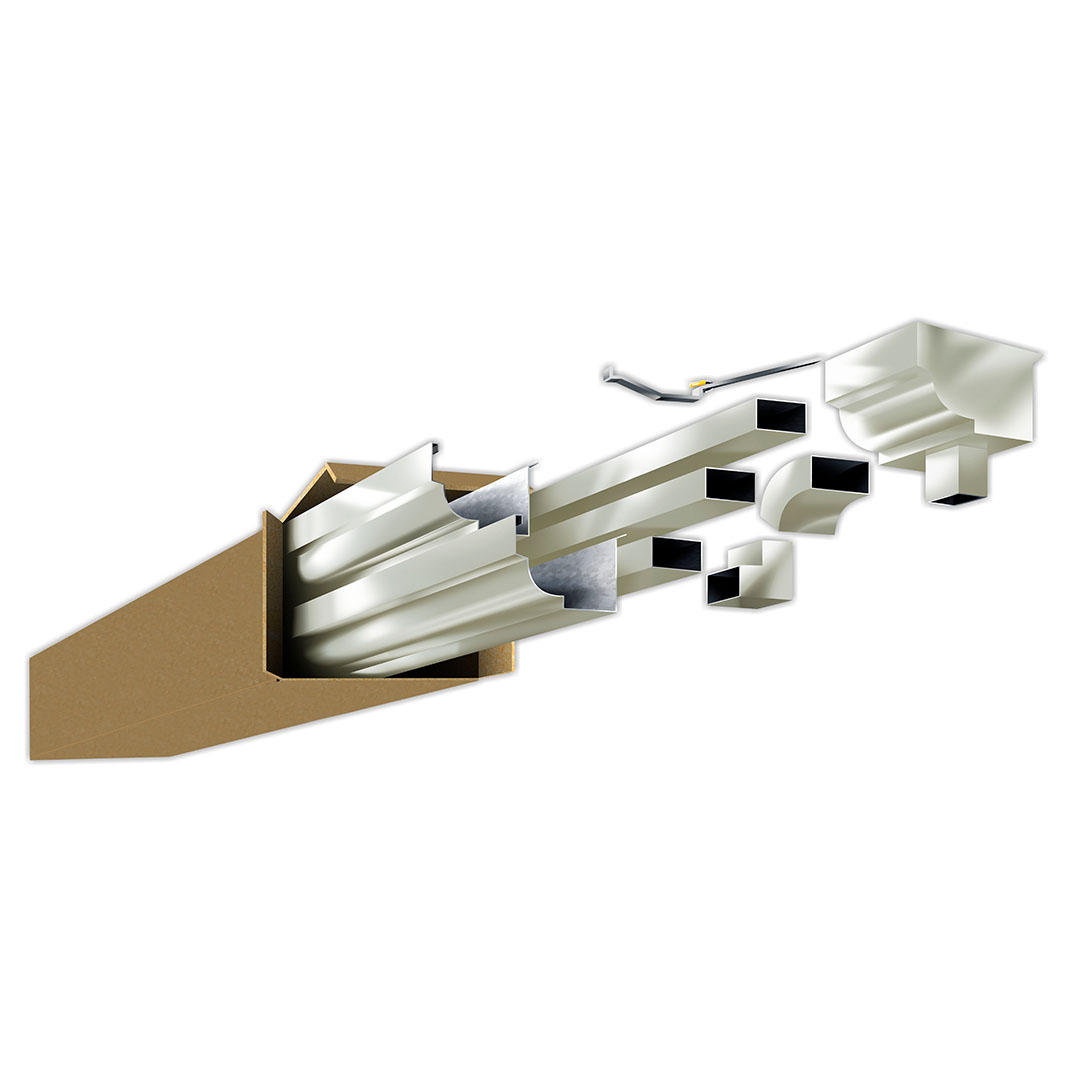 KIT CALHA MOLDURA C/COND BRANCO - 6MT